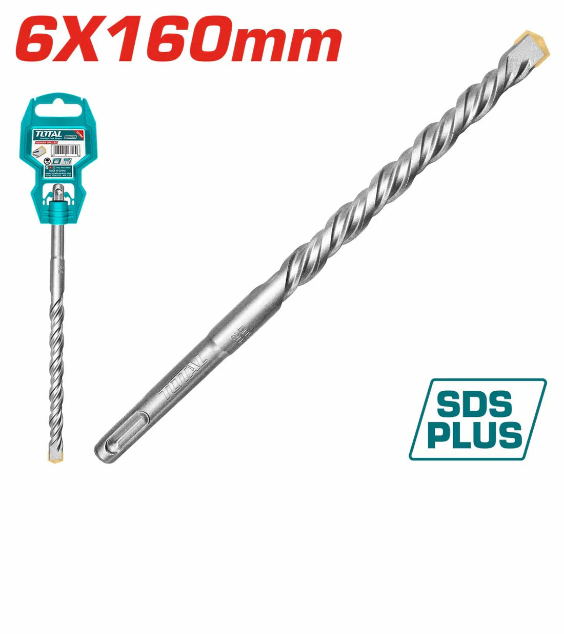 TOTAL TAC310602 6x160mm SDS Plus Hammer Drill Bit for Concrete Total